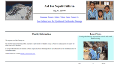 Desktop Screenshot of aidfornepalichildren.org.uk